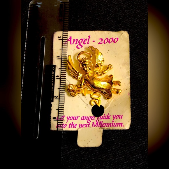 Vintage Gold Tone millennium ángel guardián.. excellent condition like new - Picture 4 of 5